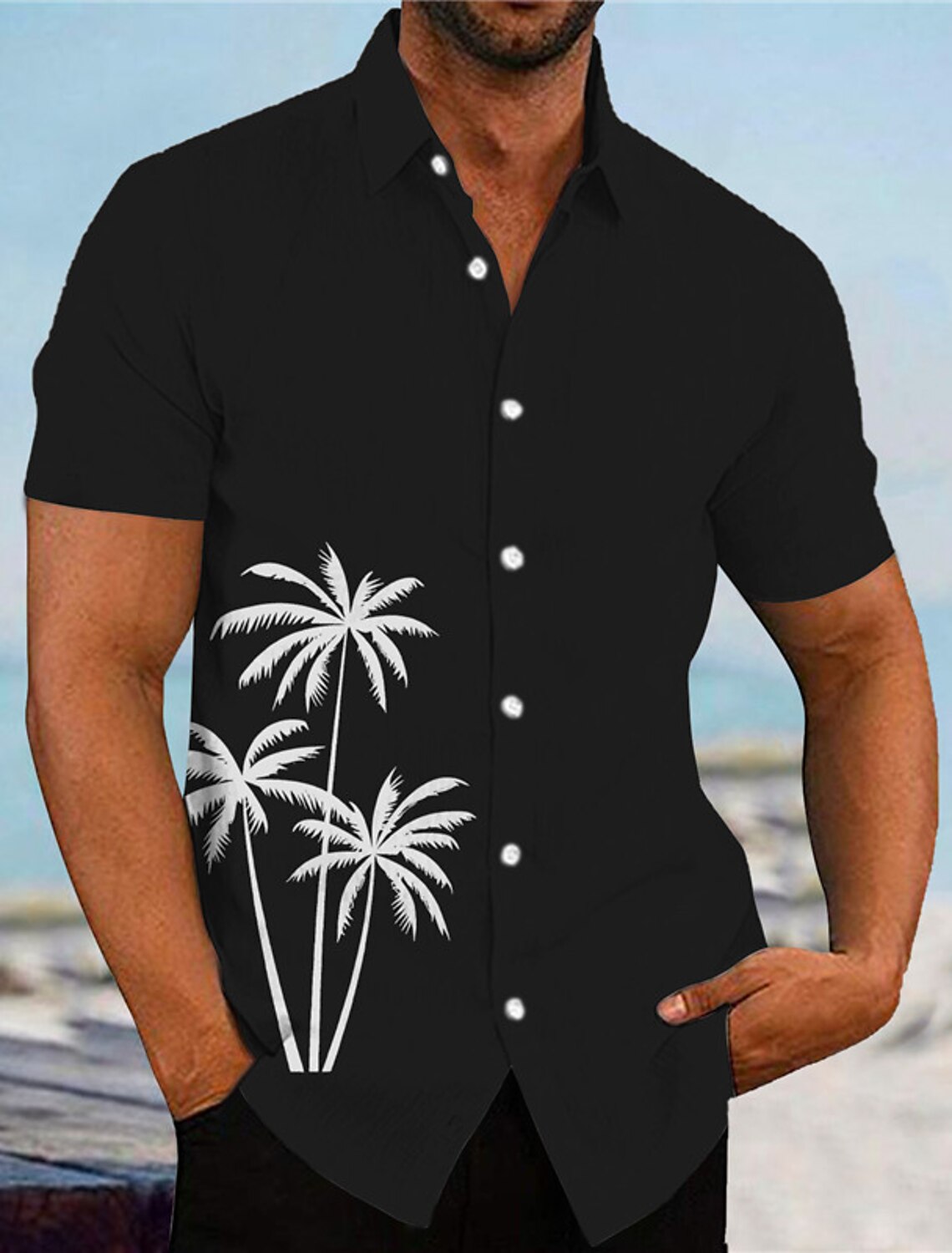 Men's Shirt Summer Hawaiian Shirt Turndown Coconut Tree Graphic Prints ...